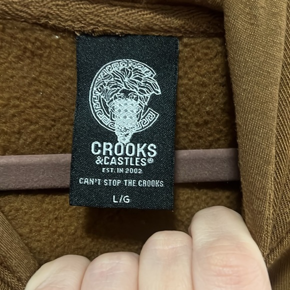 Crooks & Castles brown hoodie - Picture 4 of 5